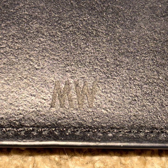 Dark Navy/Black Clutch with Gold Metal Strap MW - Picture 6 of 6